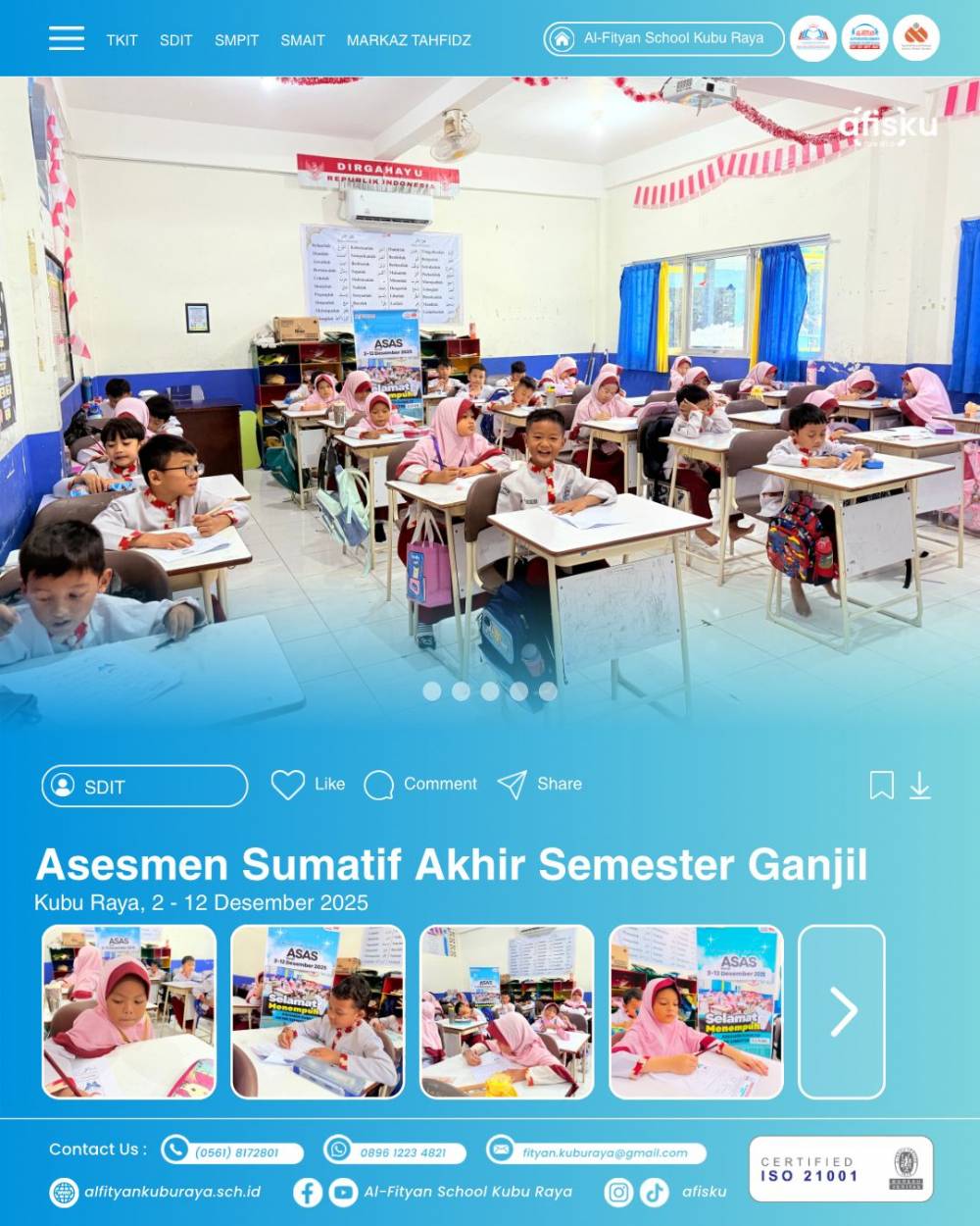 ASASMEN SUMATIF AKHIR SEMESTER GANJIL - SDIT AL-FITYAN KUBU RAYA