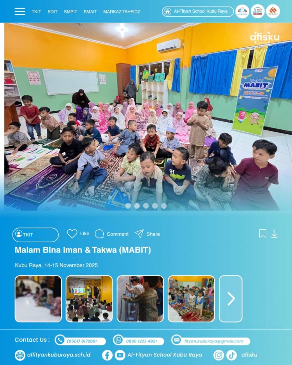 MABIT (MALAM BINA IMAN DAN TAQWA) 14- 15 NOVEMBER 2025 - TKIT AL-FITYAN KUBU RAYA