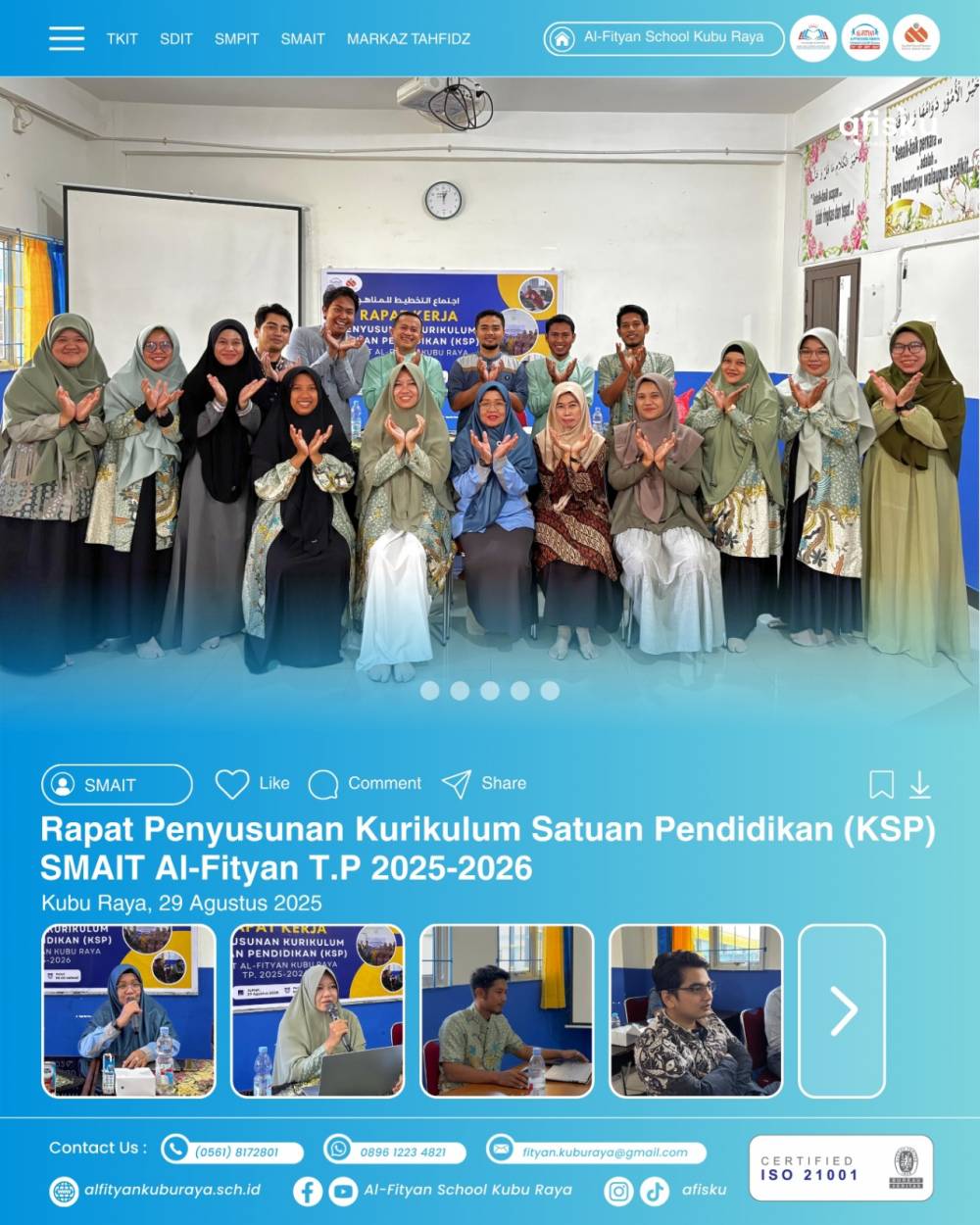 RAPAT PENYUSUN KURIKULUM SATUAN PENDIDIKAN SMAIT AL-FITYAN T.P 2025-2026